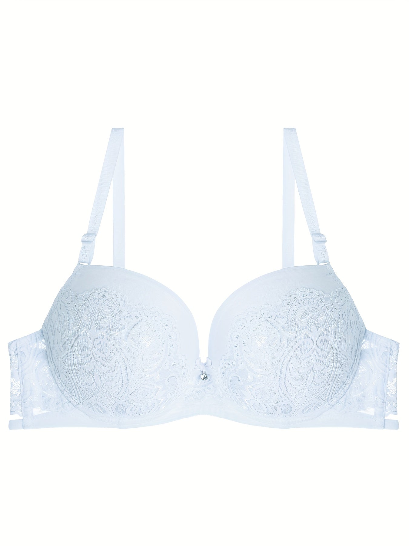 Contrast Lace Push Up Bra Anti Sagging Women's Lingerie