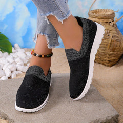Women's Breathable Slip On Flat Shoes Lightweight Low Top Sneakers
