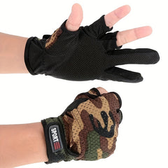 Anti Slip Fingerless Fishing Gloves Adjustable Outdoor Fishing Gear