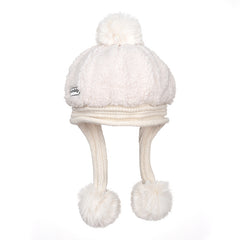 Winter Plush Hat with Fur Ball Knitted Warm Hat
