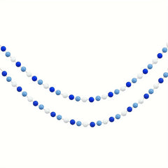 Hanukkah Pompoms Wreath Dark Pompoms Decoration