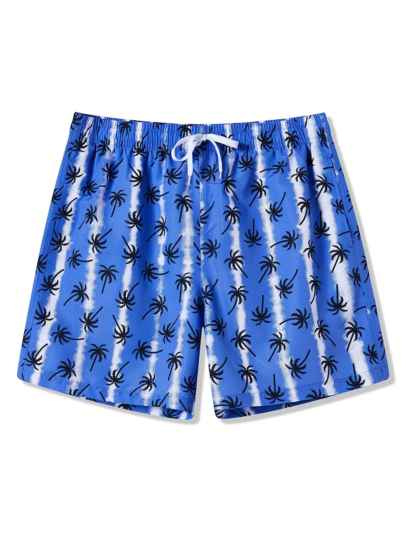 Men's Palm Tree Beach Shorts Quick Dry Drawstring for Summer