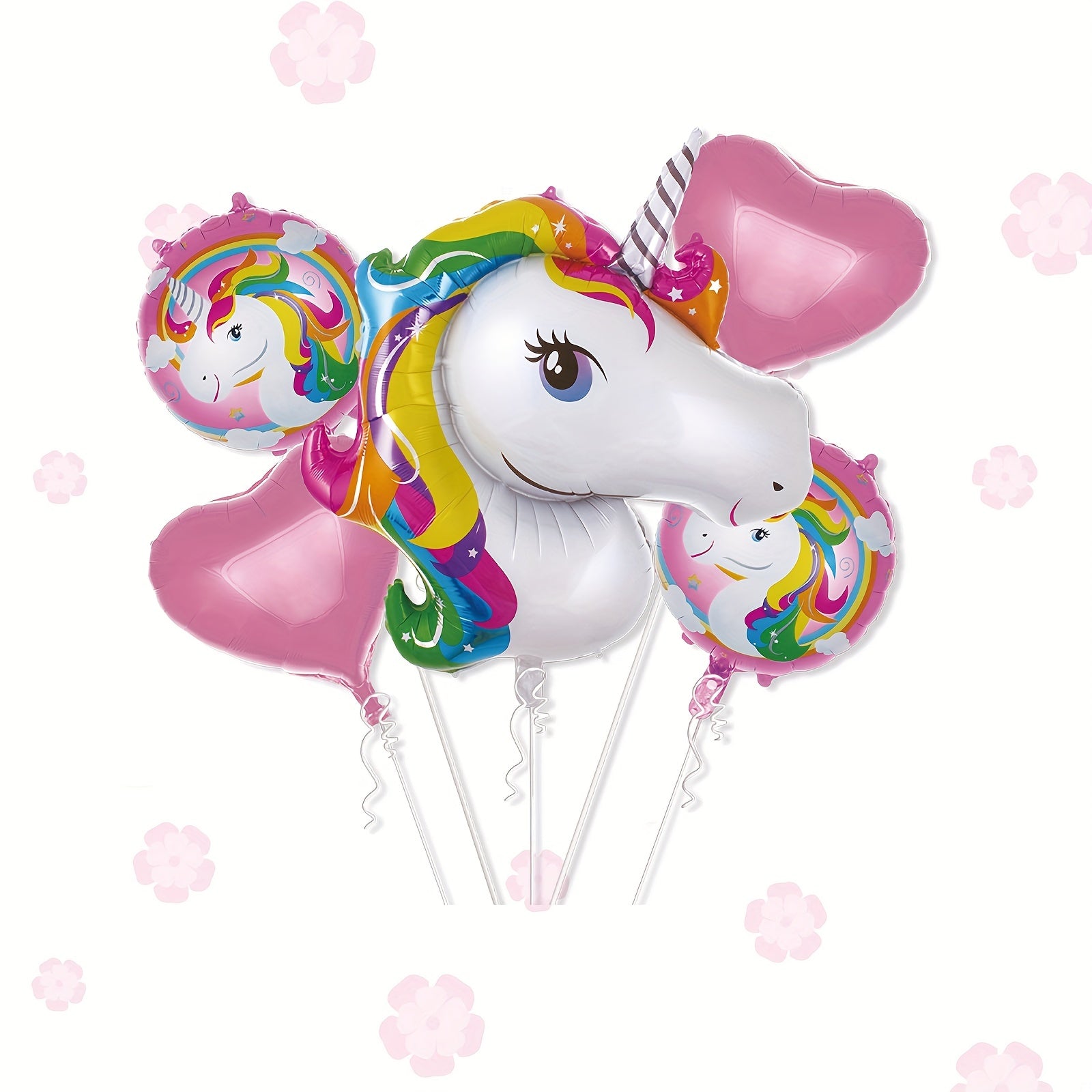 5pcs Oversized Unicorn Balloon Birthday Party Decoration Set