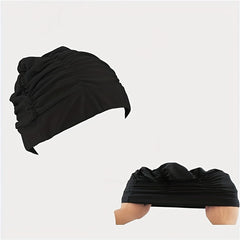 Non Slip Elastic Swim Cap with Ear Protection for Men and Women