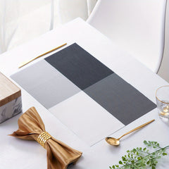 12 Pcs Woven Placemats Teslin Heat Resistant Anti Skid Stain Washable PVC Table