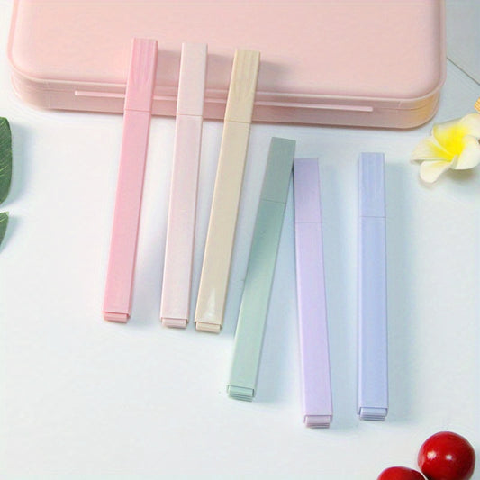 6pcs High Highlighters for Notes Eye Protection Student Supplies