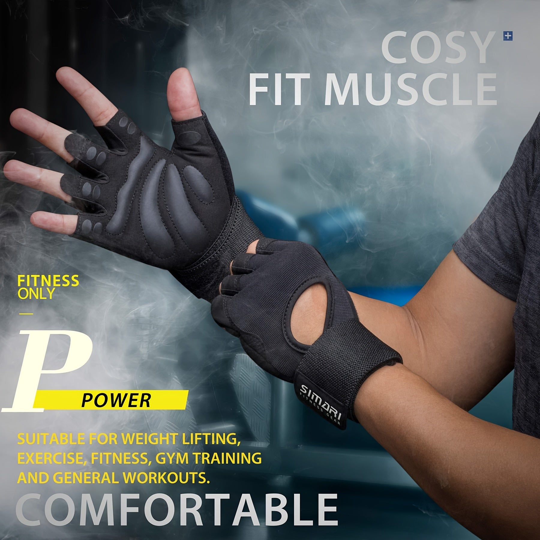 Full Palm Protection Gloves for Weightlifting Fitness Training