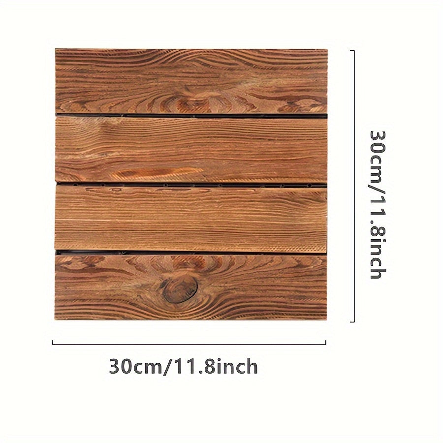 Anticorrosive Wood Flooring Outdoor Terrace Solid Wood Balcony Wooden Floor Mat