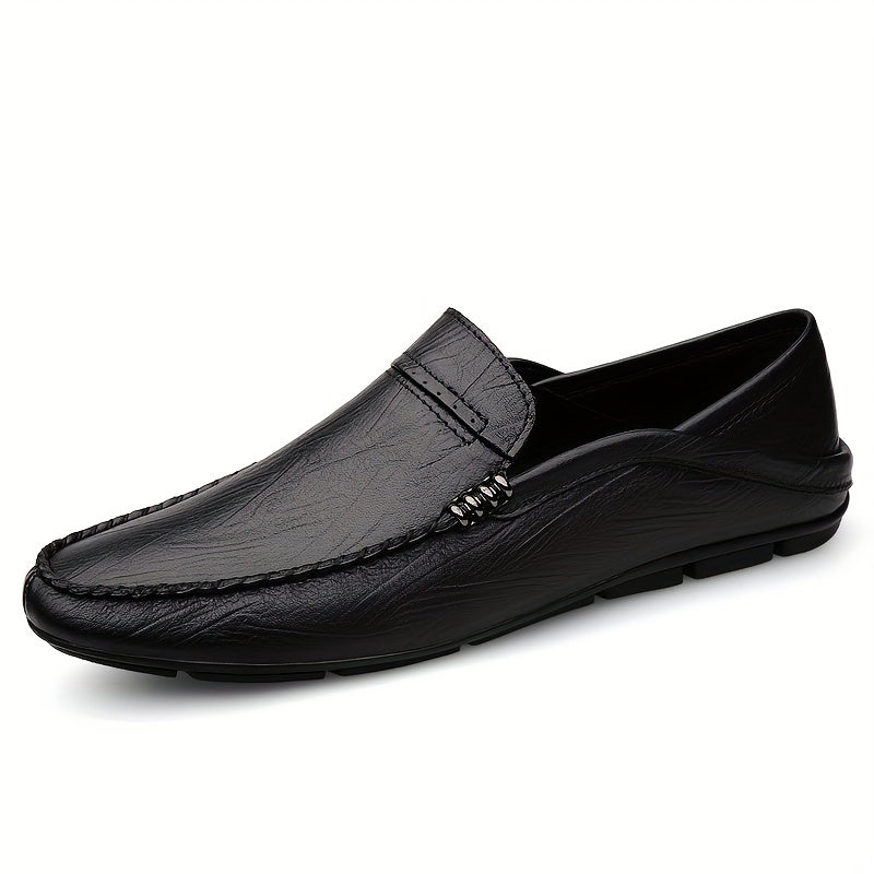 Men's Faux Leather Loafers No Tie Slip On Smart Casual Shoes