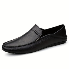 Men's Faux Leather Loafers No Tie Slip On Smart Casual Shoes