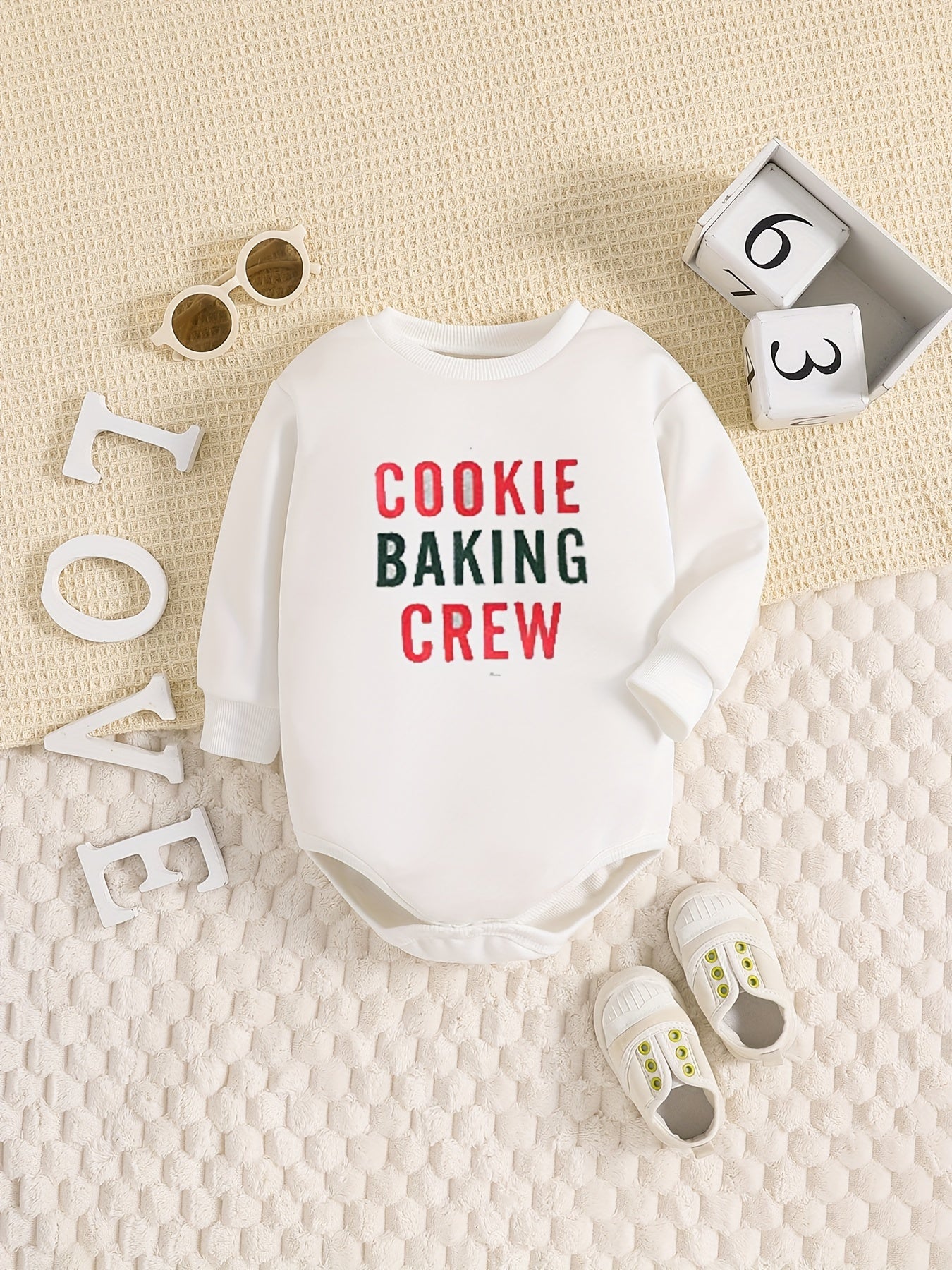 Baby Girl COOKIE BAKING CREW Onesie Romper Long Sleeve Bodysuit