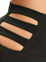High Waist Swim Briefs Solid Boxer Swimsuit Bottoms