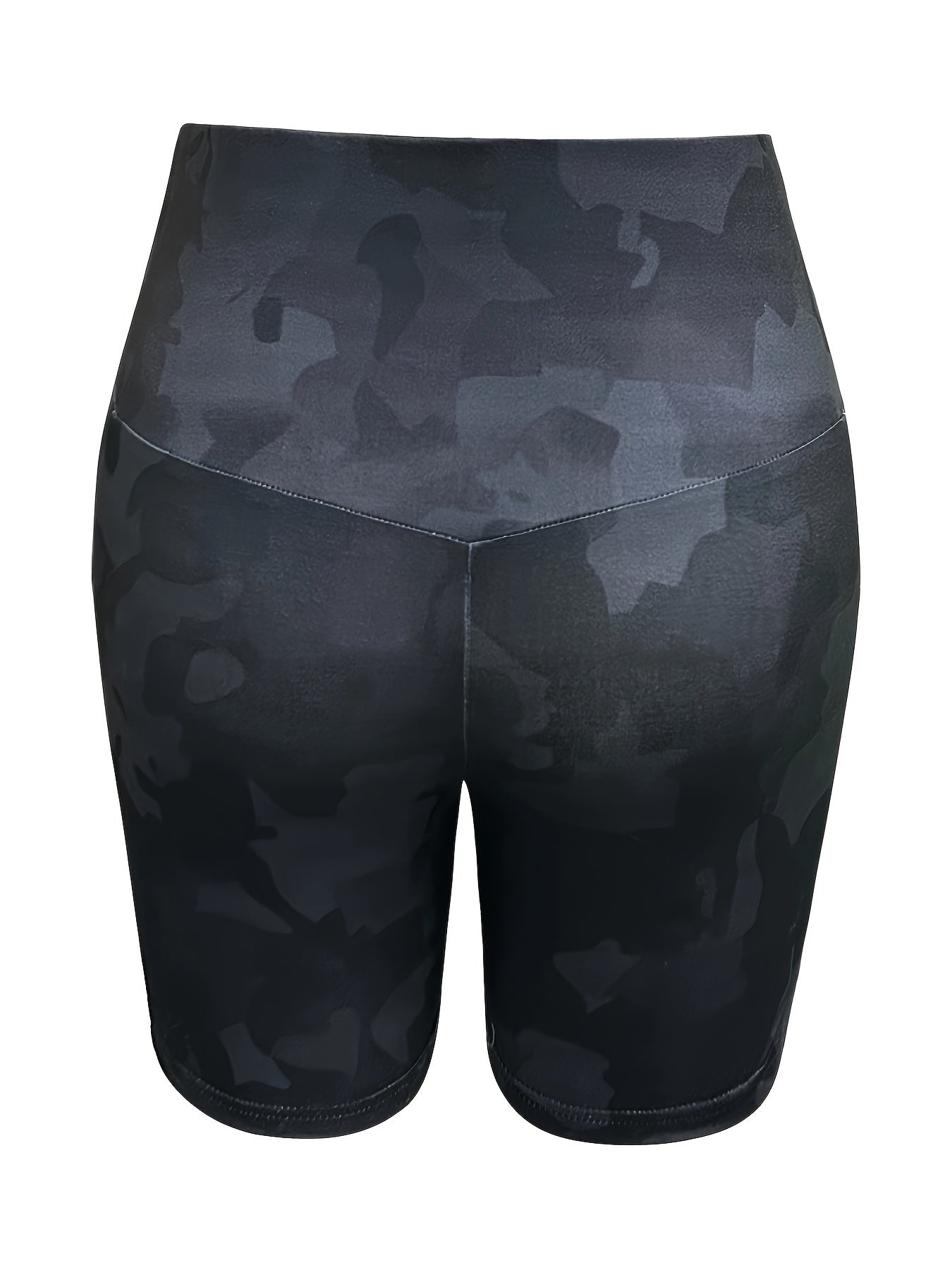 Camouflage High Waist Yoga Shorts With Pocket