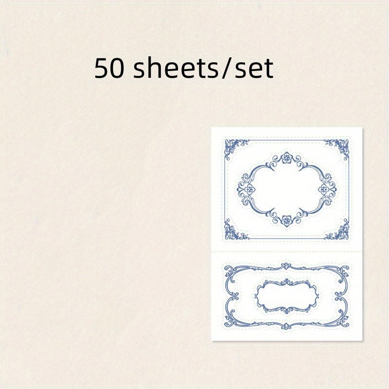 50 Sheets Non-Adhesive Decorative Material Paper Notepad Guestbook Memo