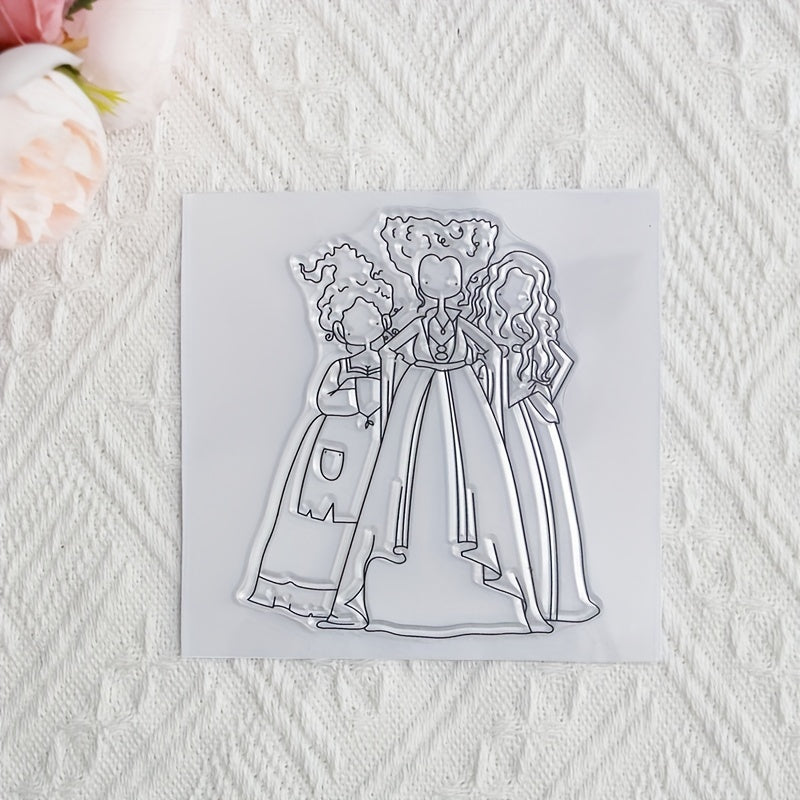 Three Sisters DIY Cartoon Transparent Stamp