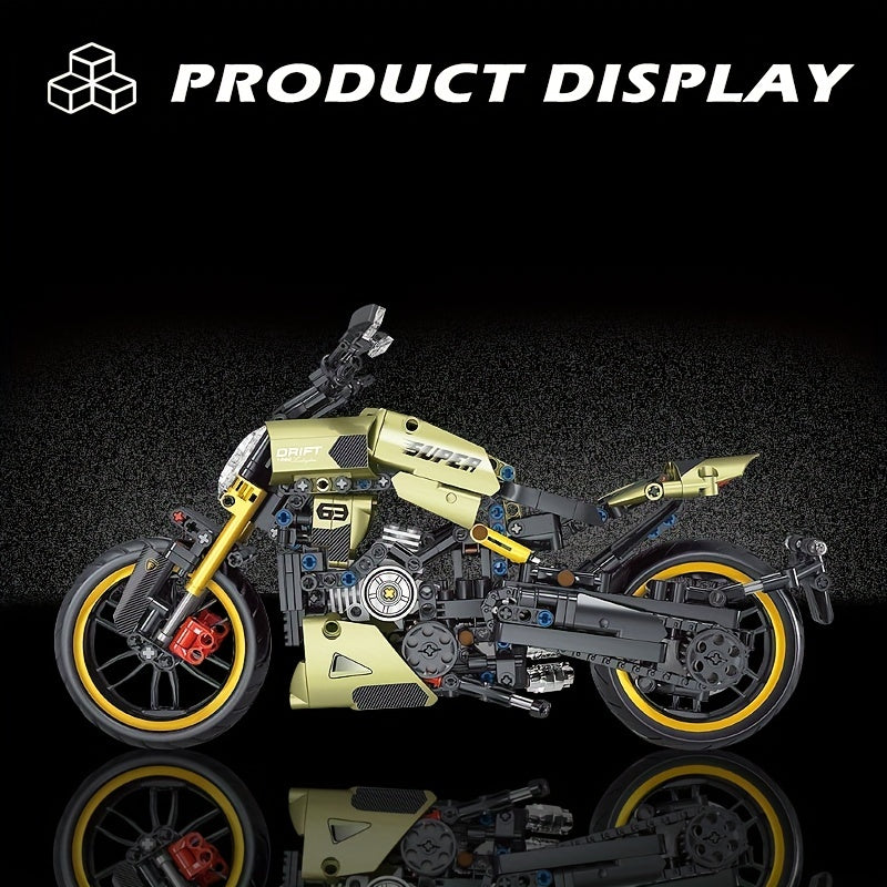 Motorbike Supercar 1260 Blocks Racing Vehicle Building Toy