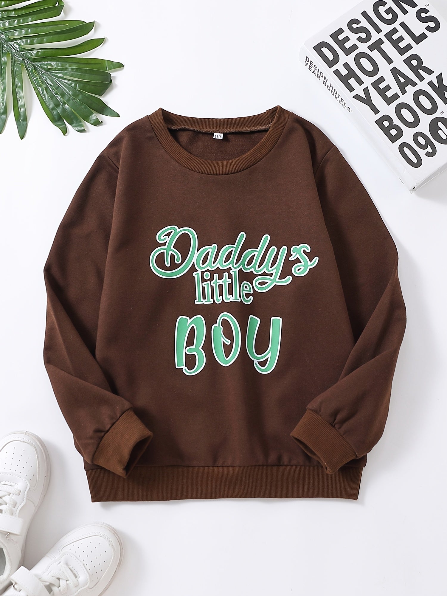 Kids Boys Letter Daddy's Little Boy Long Sleeve Sweatshirt