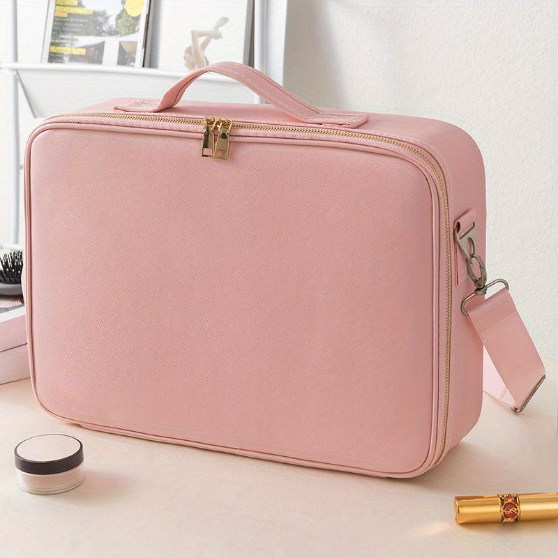 Travel Makeup Train Case Professional Cosmetic Bag Organizer Portable