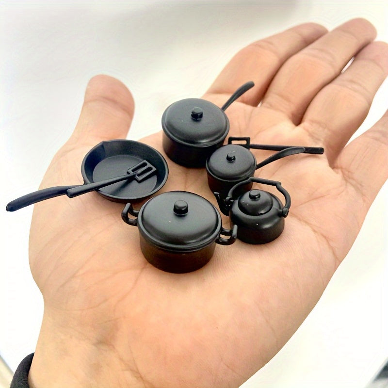 7pcs Mini Kitchen Set Metal Material for Dollhouses DIY Model Accessories