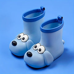 Dog Pattern Rain Boots for Kids Non Slip Waterproof Shoes