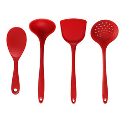 4pcs Silicone Kitchenware Cooking Utensils Set Non-Stick Pot Shovel Spoon