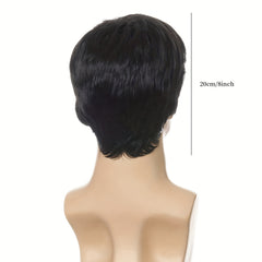 Men's Short Hair Synthetic Wig Heat Resistant Cosplay Headgear Wig