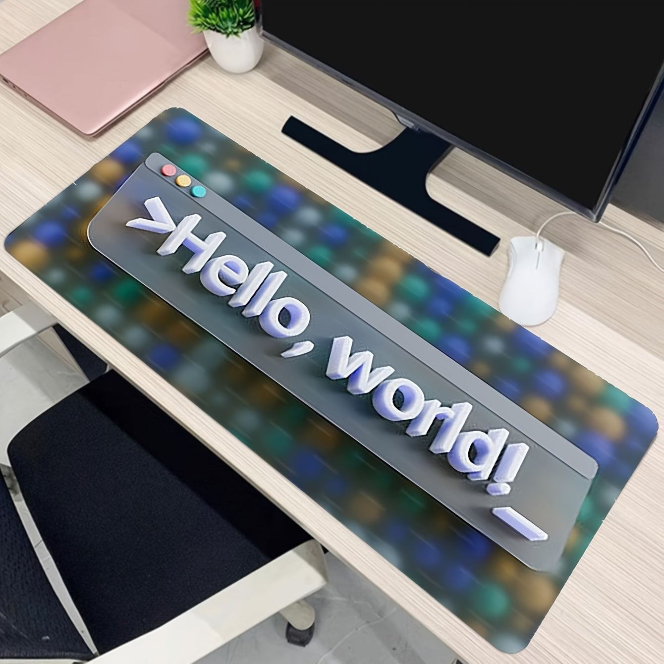 Letter Tag Pattern Mouse Pad Desktop Accessories