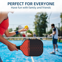 1pc Fiberglass Pickleball Racket Set with 2 Rackets, 4 Balls, and Bag