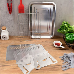 Removable Folding BBQ Grill - Outdoor Camping Stainless Steel Grill