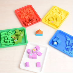 5pcs Colorful Plastic Storage Tray for Art Supplies & Crafts