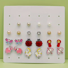 Hypoallergenic Earrings Set 11 Pairs Stud Earrings For Girls