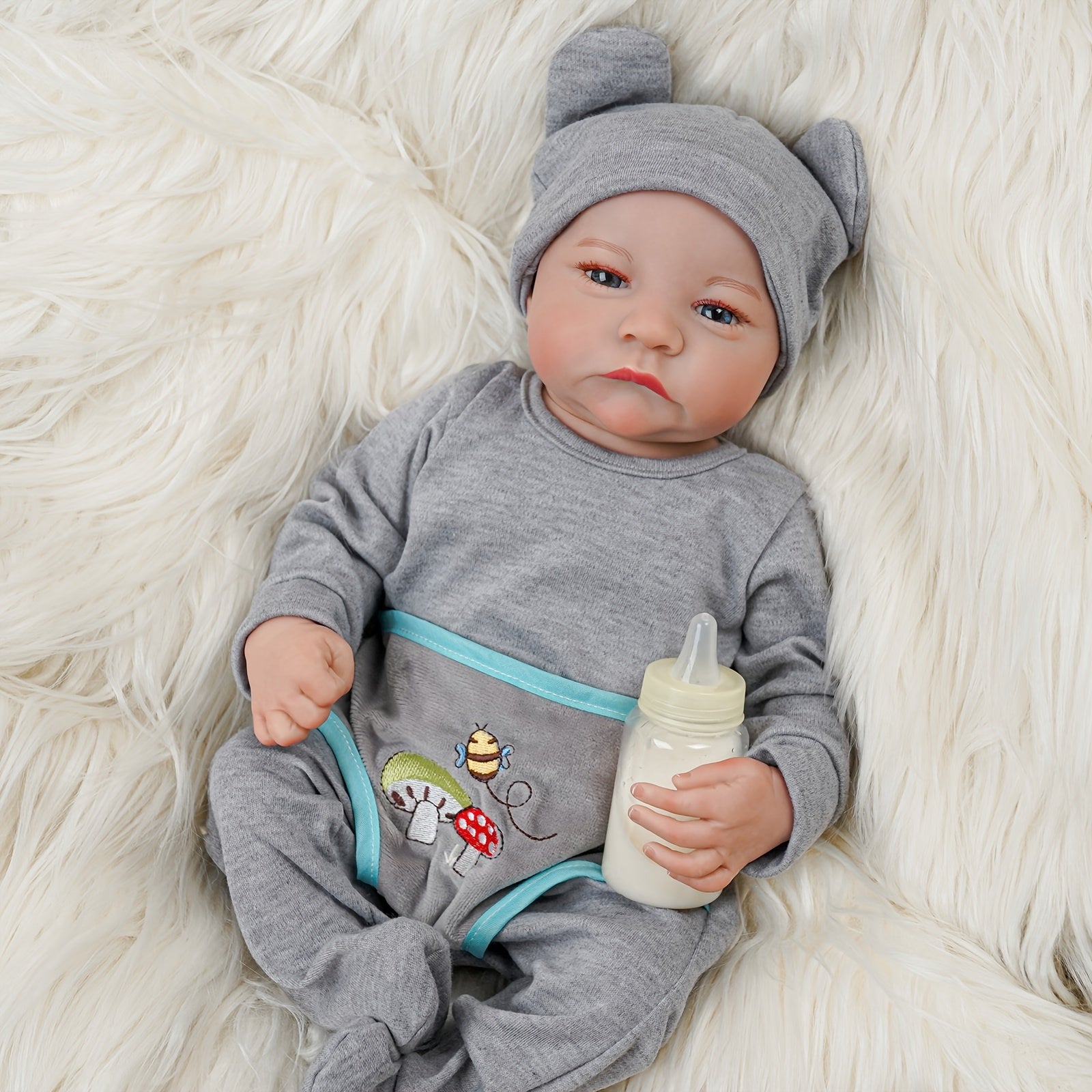 Realistic 18" Reborn Baby Boy Doll Vinyl Body