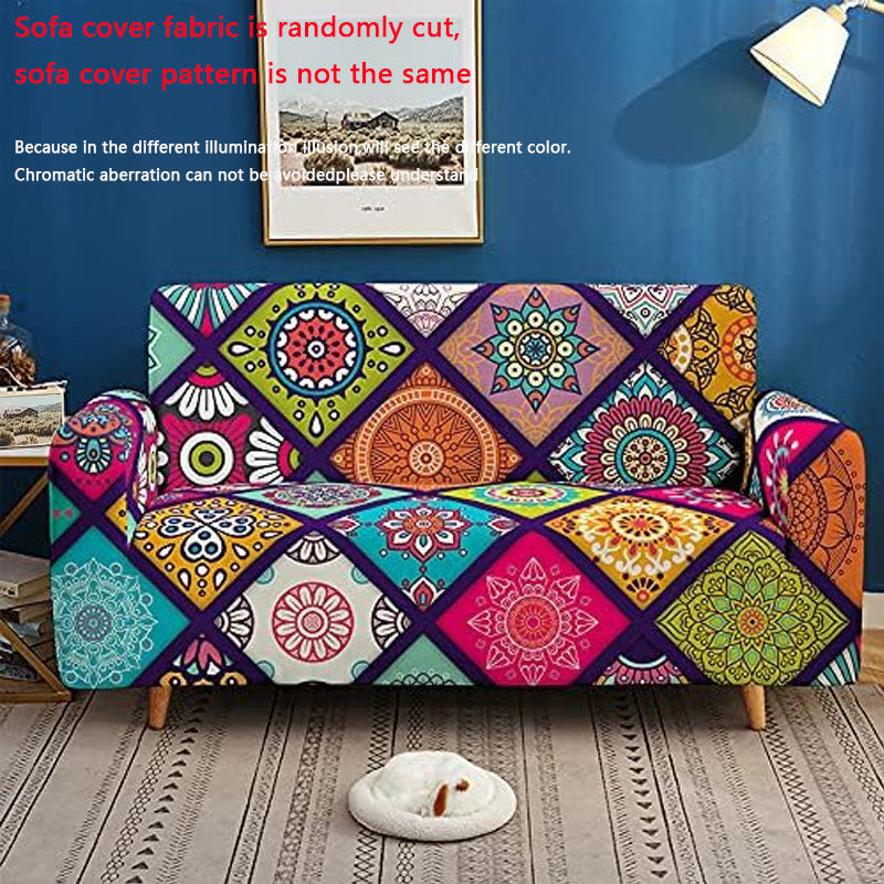 Bohemian Floral Pattern Sofa Cover
