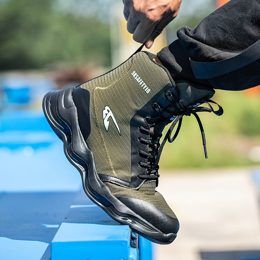 Unisex High Top Safety Boots Non Slip Puncture Proof Sneakers