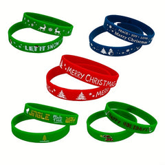 Christmas Themed Silicone Bracelet - Holiday Party Decoration