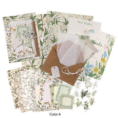 Vintage Forest Scrapbook Stickers - 40pcs Retro Bullet Journal Supplies