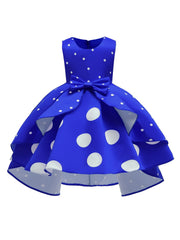 Girls Princess Dress Polka Dot Ruffles Dress for Party