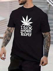 Men's Printed Crew Neck T-shirt for Summer