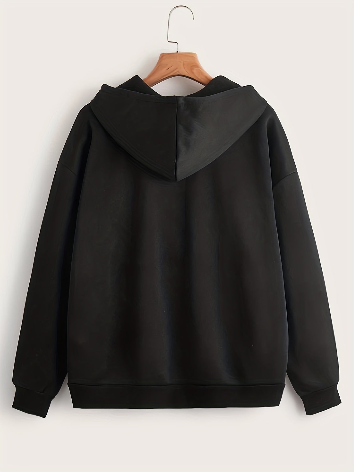 Casual Sports Hooded Sweatshirt Zipper Drawstring Hoodie