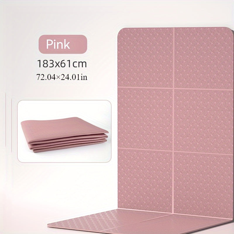 1pc TPE Non slip Foldable Yoga Mat Lightweight Portable Mute Fitness Mat