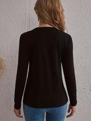 Sports Top Women's Plus Solid Long Sleeve Round Neck Medium Stretch