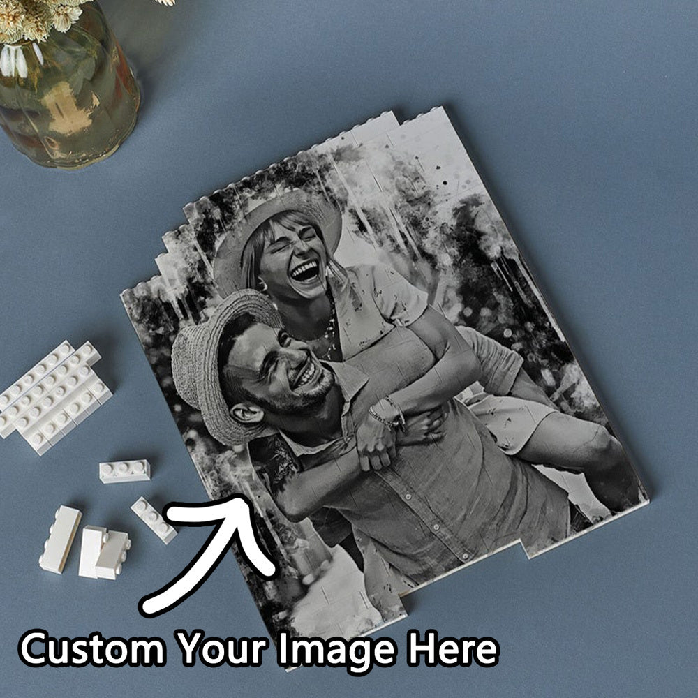 Custom Photo Puzzle with Your Own Picture - Building Blocks Birthday