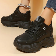 Women's Chunky Sneakers Lace Up Casual Running Shoes