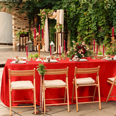 Bright Satin Tablecloth 259x147 cm for 6 Foot Rectangle Table