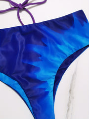 Ombre Bandeau Bikini Set Strapless Tube Top High Cut Beachwear