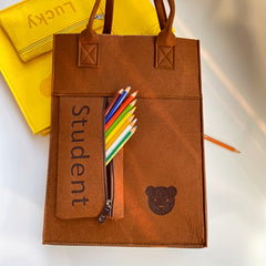 Felt School Supplies Storage Bag Large Capacity Tote Portable Shopping