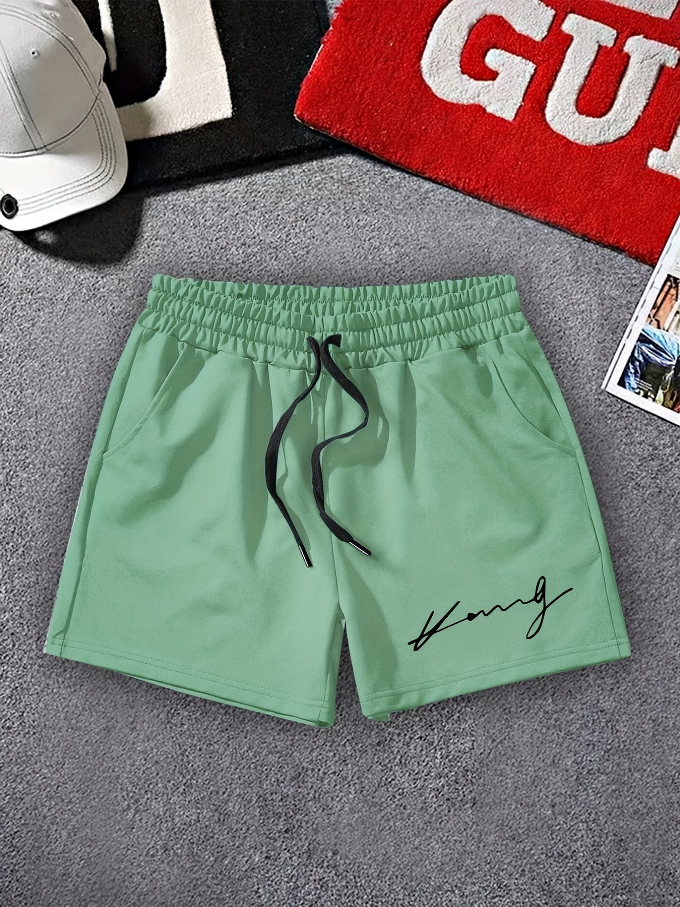 Men's Comfy Elastic Waist Drawstring Shorts