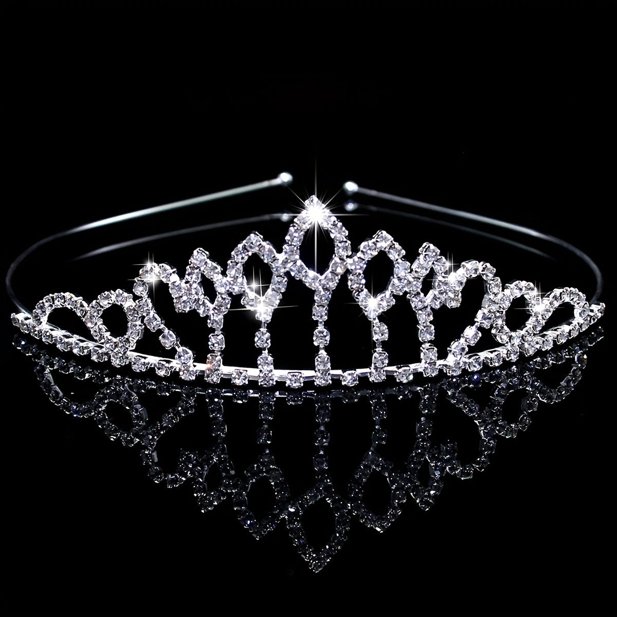 Rhinestone Queen Crown Tiara Wedding Hair Accessory