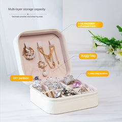 Portable Travel Jewelry Organizer Box PU Leather Storage Case