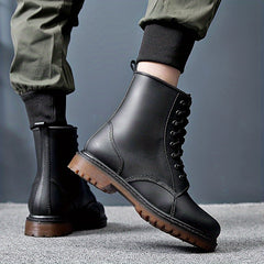 Women's Waterproof Lace Up Rain Boots Comfortable Non slip Outdoor Rain Boots